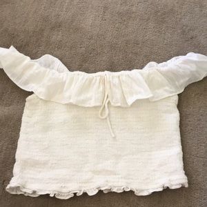 White off the shoulder top